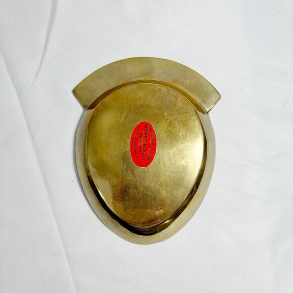 Vintage Brass ‘Pocket Change’ Oval Valet Tray 4” Embossed Coin Trinket Holder - Picture 2 of 4
